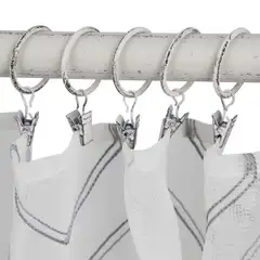 Ihanin verhorenkaat nipistimellä valkokulta 32/38 mm 10kpl/pss - 6