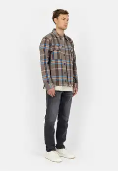 Denim Project miesten paitatakki Check Pocket - CHECK 3 BROWN - 4