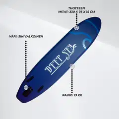 Deep Sea SUP-lautasetti XXL 330cm, Sinivalkoinen - 7