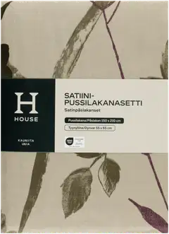 House satiinipussilakanasetti Auria 150x210 cm vihreä - 3