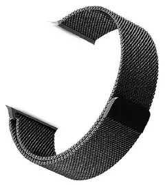 Wave Teräspunottu ranneke, Apple Watch 38mm / Apple Watch 40mm / Apple Watch 41mm / Apple Watch 42mm (Series 10), Musta - 1