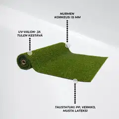 Fornorth tekonurmi original 15mm, 2mx10m rulla - 5
