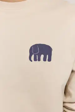 Finlayson miesten collegepusero Elefantti - Off white - 5