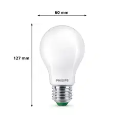Philips Ultra Efficient LED-lamppu 2W A60 E27 2700K 485LM huurrettu - 2