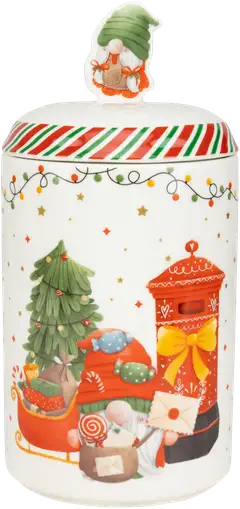 House keraaminen purkki Postitonttu 11x11x16 cm - 1