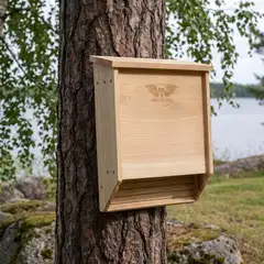 WildYard Big Bat Box lepakkopönttö, 2 kammiota, setripuu, luonnonvärinen - 4