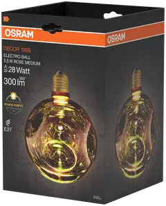 Osram LED-sisustuslamppu Decor Electro 3,5W E27 roosa - 3