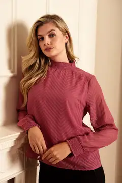 London Fog naisten kangaspusero 228L292502 - red violet - 3