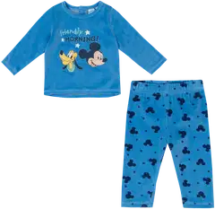 Disney vauvojen kaksiosainen pyjama samettiveluuria Mikki Hiiri ZH03064 - Sininen - 1