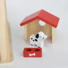 Viga Toys puinen kalustettu nukkekoti - 4