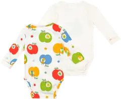 Ciraf vauvojen body Omppu 2-pack PatternLab - Optic White & aop - 2