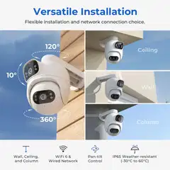 Imilab EC6 Dual 2K+2K WiFi -valvontakamera kahdella objektiivilla ulkokäyttöön CMSXJ68A - 15