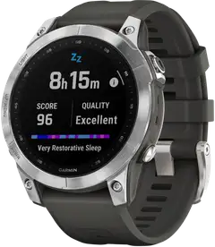 Garmin Fenix 7 hopea/grafiitinharmaa multisport GPS kello - 4