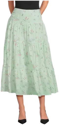WKLY. naisten puuvillahame 221W160450 - Green - 1