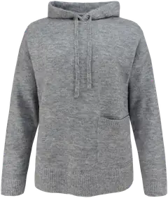 TEX naisten hupullinen neulepusero I997013 - GREY CHINE LIGHT - 1