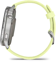 Garmin Venu 4 – 45 mm, Hopeanvärinen ja sitruunankeltainen silikonihihna - 7