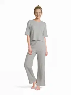 WKLY. naisten pyjamahousut 212W382646 - Grey melange - 4