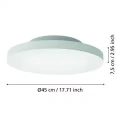 EGLO Plafondi connect.z Turcona-Z led 45cm 22,4W valkoinen - 5