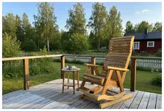 Riku Jousikeinu, istuinleveys 52cm, kestopuu vihreä - 2