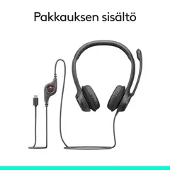 Logitech H390 USB-C headset musta - 4