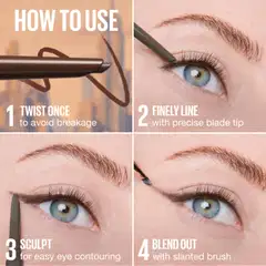 Maybelline New York Sculpting Stix Silmänrajauskynä Black Blur 0,7 g - Rosy Sculpt - 10