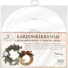 J.K. Primeco kartonkikranssi valkoinen 4kpl - 1