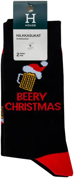 House miesten sukat Jouluolut 193H322520 2-pack - BLACK/RED - 2