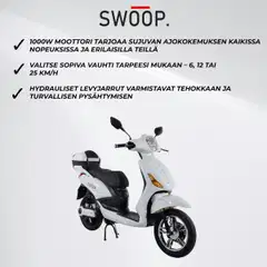 Swoop sähköskootteri city, valkoinen - 10