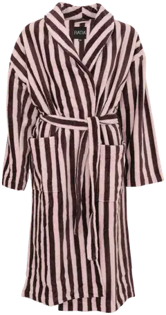 RATIA velour kylpytakki - vaaleanpunainen/viini - 1