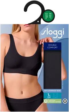 Sloggi naisten Double Comfort T H Top - 0004-BLACK - 3