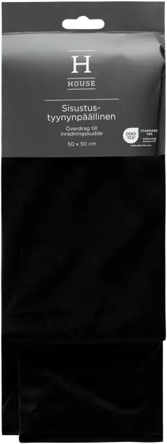 House sisustustyynynpäällinen Velvet 50x50 cm musta - 2