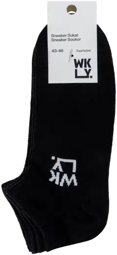WKLY. unisex sneakersukat 193W062602 3-pack - Black - 2