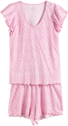 TEX naisten shortsipyjama I279928 - pink - 3