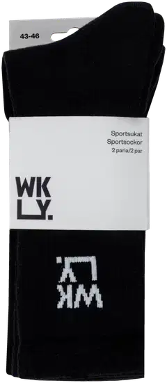 WKLY. unisex sportsukat 193W062601 2-pack - BLACK - 2