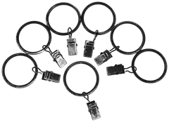 Ihanin verhorenkaat nipistimellä mustakulta 32/38 mm 10kpl/pss - 2