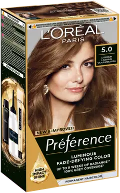 L'Oréal Paris Préférence 5.0 Rome Light Brown Vaalenaruskea kestoväri 1kpl - 2