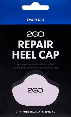 2GO Repair Heel Cap korjauspalat kantakapin sisävuoreen, 2 pr musta ja valkoinen - 1