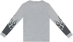 Hot Wheels lasten t-paita liekki A9-0789 - Greymarl - 2