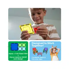 PicassoTiles magneettinen rakennussarja Nano Tiles 40 osaa - 6