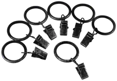 Ihanin verhorenkaat nipistimellä mustakulta 25/32mm 10kpl/pss - 2