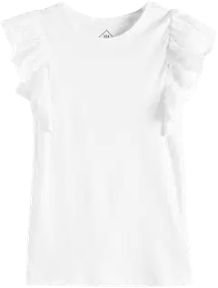 TEX naisten frillatoppi I282731 - WHITE 1 - 3