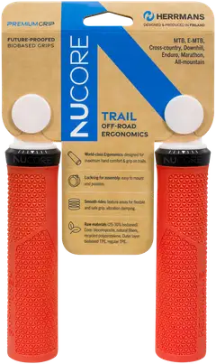 Herrmans biopohjainen kädensija nucore trail peak 130mm lava  Ø22mm - 2