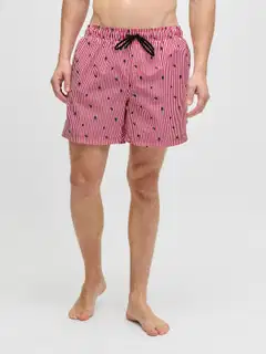 JJ REBEL miesten uimashortsit Jrebhawaii - True Red - 3