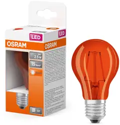 OSRAM LED-värilamppu Star Decor 2,5W oranssi 160lm E27 lasi - 3