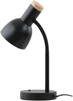 FocusLight Oslo pöytävalaisin, kork:36cm, 1xE27 max.8W(LED), On-Off kytkin valaisimen rungossa, IP20, musta - 3