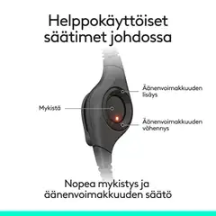 Logitech H390 USB-C headset musta - 6