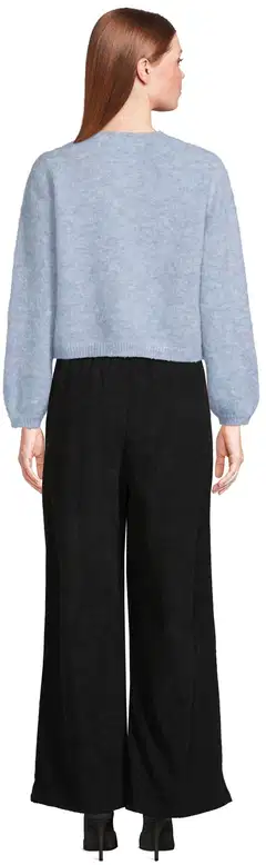 WKLY. naisten leveälahkeiset vakosamettihousut wide leg 222W312656 - Black - 3