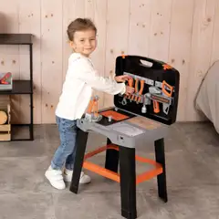 Smoby Black+Decker Bricolo Smart, koottava työkalupenkki leikkeihin - 14