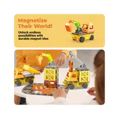 PicassoTiles magneettinen rakennussarja 5in1 työmaa 50 osaa - 7