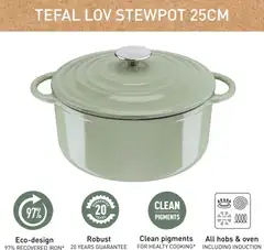 Tefal Lov kattila 25 cm / 5 L vaaleanvihreä E2580404 - 11